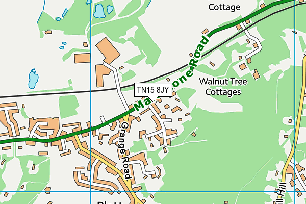 Platt Church Of England Primary School (Closed) map (TN15 8JY) - OS VectorMap District (Ordnance Survey)