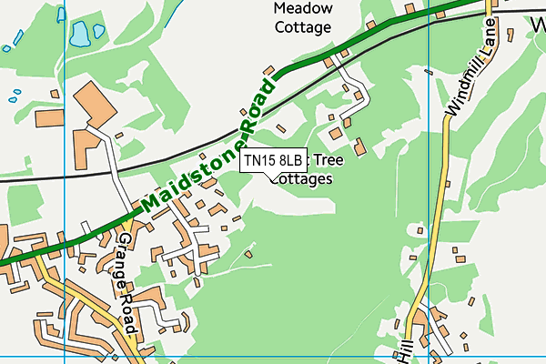TN15 8LB map - OS VectorMap District (Ordnance Survey)