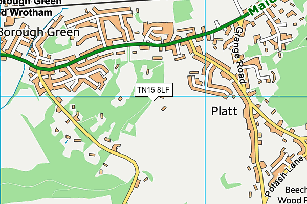 TN15 8LF map - OS VectorMap District (Ordnance Survey)