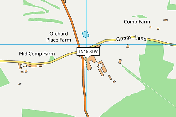 TN15 8LW map - OS VectorMap District (Ordnance Survey)