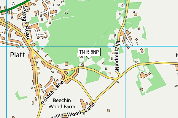 TN15 8NP map - OS VectorMap District (Ordnance Survey)