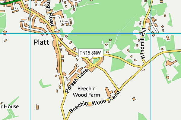 TN15 8NW map - OS VectorMap District (Ordnance Survey)