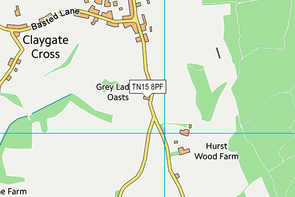 TN15 8PF map - OS VectorMap District (Ordnance Survey)