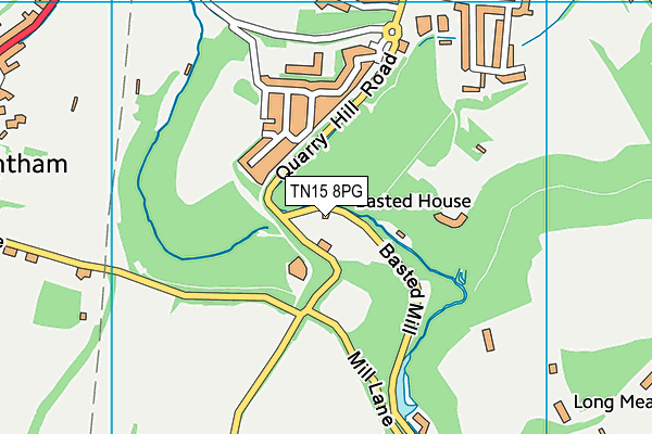 TN15 8PG map - OS VectorMap District (Ordnance Survey)