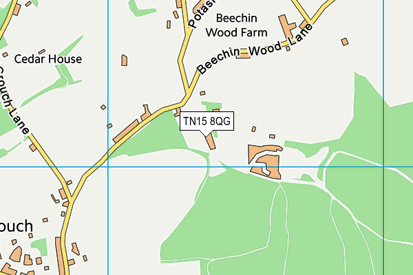 TN15 8QG map - OS VectorMap District (Ordnance Survey)