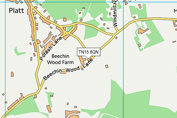 TN15 8QN map - OS VectorMap District (Ordnance Survey)