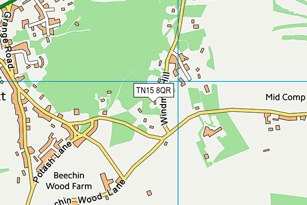 TN15 8QR map - OS VectorMap District (Ordnance Survey)