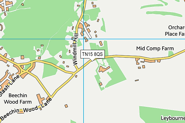 TN15 8QS map - OS VectorMap District (Ordnance Survey)