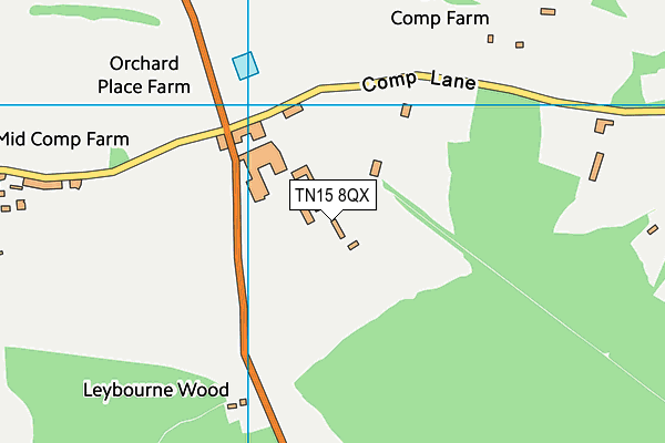 TN15 8QX map - OS VectorMap District (Ordnance Survey)