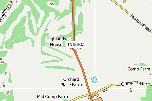 Wrotham Heath Golf Club map (TN15 8QZ) - OS VectorMap District (Ordnance Survey)