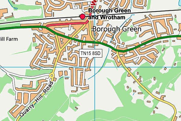 Borough Green Recreation Ground map (TN15 8SD) - OS VectorMap District (Ordnance Survey)