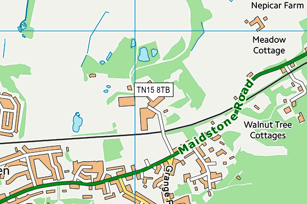 TN15 8TB map - OS VectorMap District (Ordnance Survey)