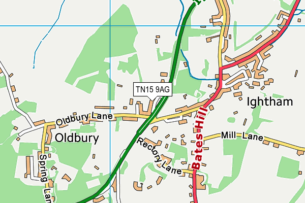 TN15 9AG map - OS VectorMap District (Ordnance Survey)