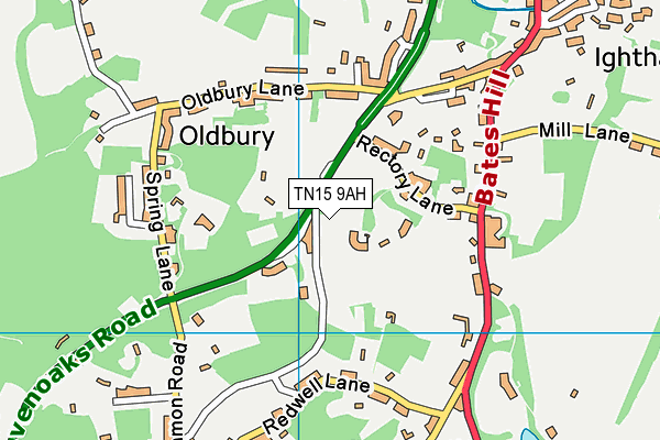 TN15 9AH map - OS VectorMap District (Ordnance Survey)