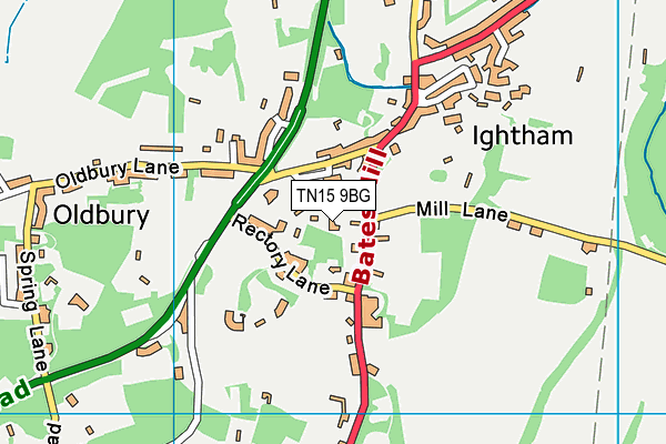 TN15 9BG map - OS VectorMap District (Ordnance Survey)