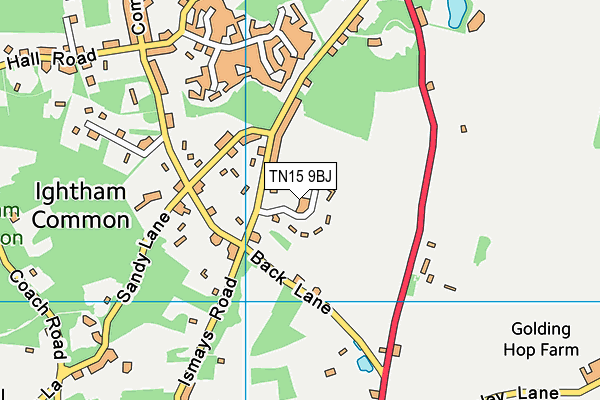 TN15 9BJ map - OS VectorMap District (Ordnance Survey)