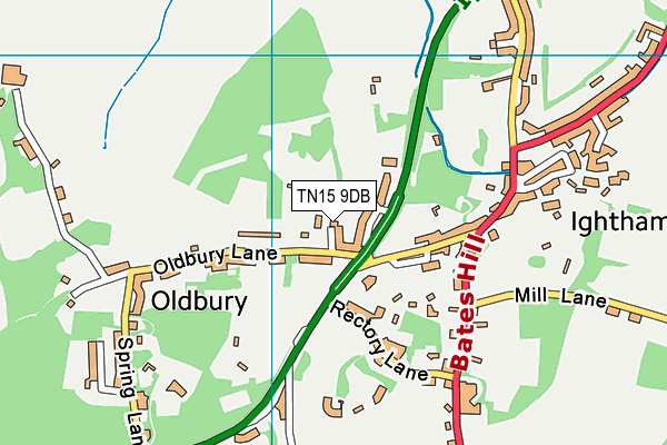 TN15 9DB map - OS VectorMap District (Ordnance Survey)