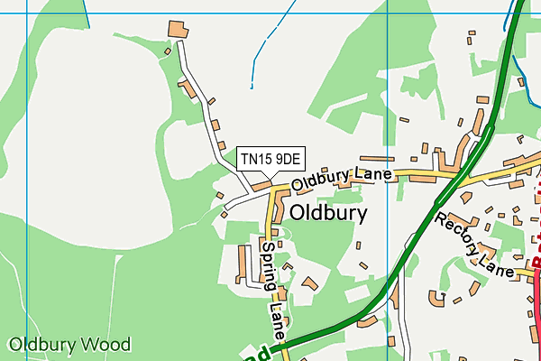 TN15 9DE map - OS VectorMap District (Ordnance Survey)