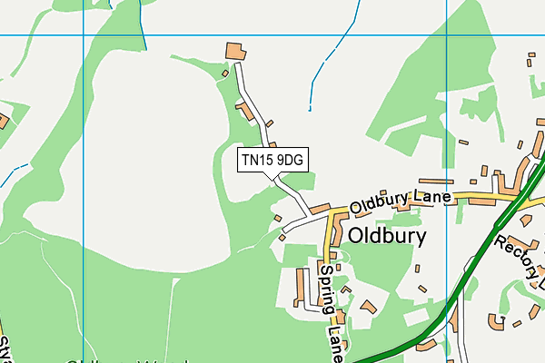 TN15 9DG map - OS VectorMap District (Ordnance Survey)