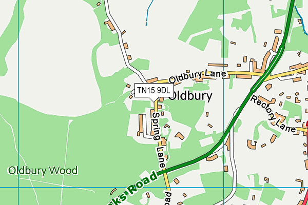 TN15 9DL map - OS VectorMap District (Ordnance Survey)