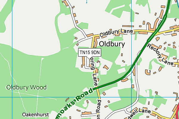 TN15 9DN map - OS VectorMap District (Ordnance Survey)