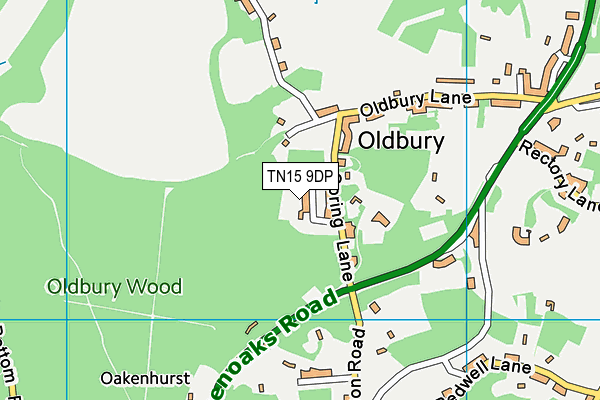 TN15 9DP map - OS VectorMap District (Ordnance Survey)