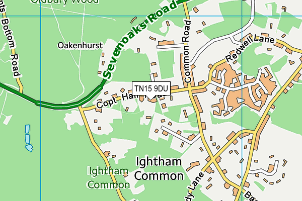 TN15 9DU map - OS VectorMap District (Ordnance Survey)