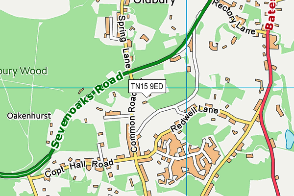 TN15 9ED map - OS VectorMap District (Ordnance Survey)