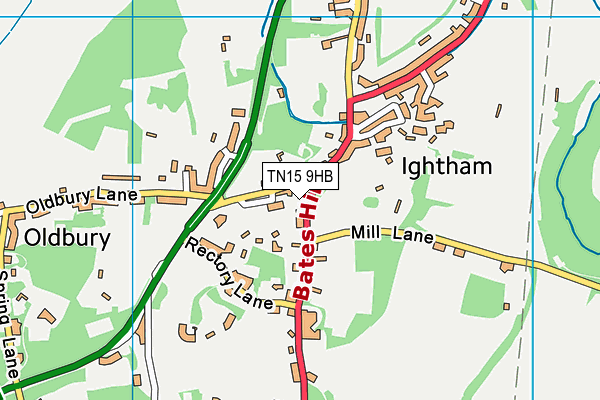 TN15 9HB map - OS VectorMap District (Ordnance Survey)