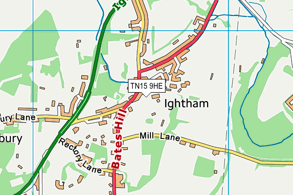 TN15 9HE map - OS VectorMap District (Ordnance Survey)