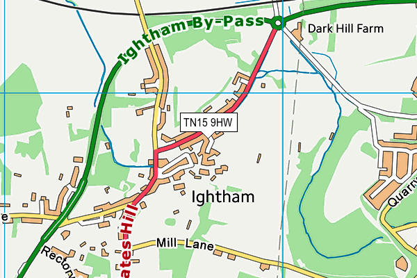 TN15 9HW map - OS VectorMap District (Ordnance Survey)