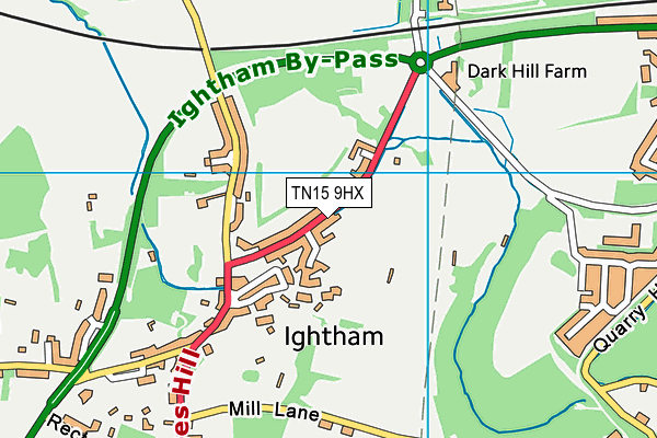 TN15 9HX map - OS VectorMap District (Ordnance Survey)