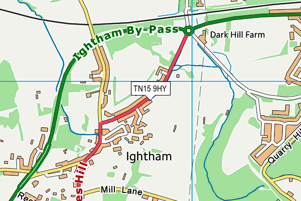 TN15 9HY map - OS VectorMap District (Ordnance Survey)