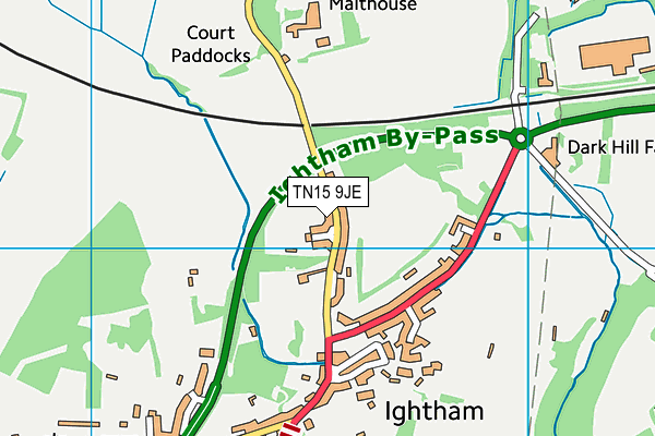 TN15 9JE map - OS VectorMap District (Ordnance Survey)