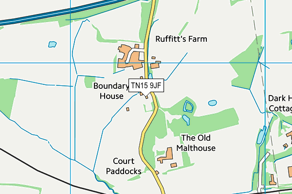 TN15 9JF map - OS VectorMap District (Ordnance Survey)
