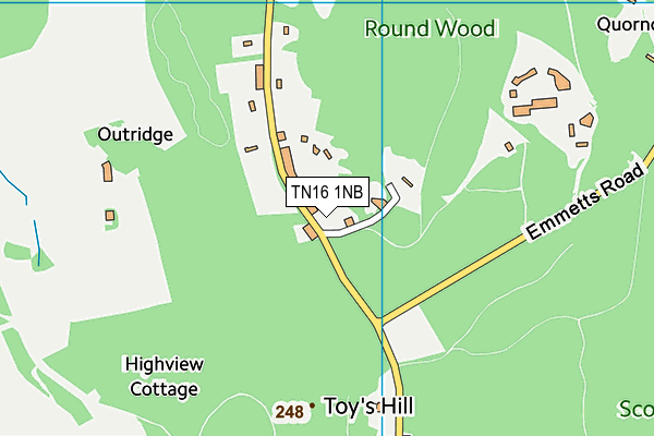 TN16 1NB map - OS VectorMap District (Ordnance Survey)