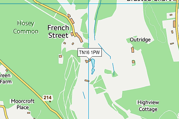 TN16 1PW map - OS VectorMap District (Ordnance Survey)