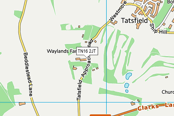 Furze Corner Playing Field map (TN16 2JT) - OS VectorMap District (Ordnance Survey)