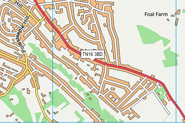 TN16 3BD map - OS VectorMap District (Ordnance Survey)