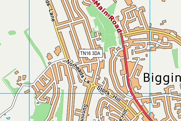 TN16 3DA map - OS VectorMap District (Ordnance Survey)