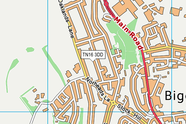 TN16 3DD map - OS VectorMap District (Ordnance Survey)