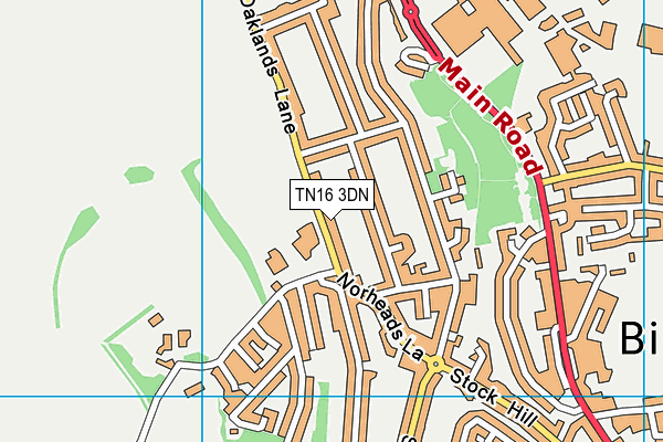 TN16 3DN map - OS VectorMap District (Ordnance Survey)