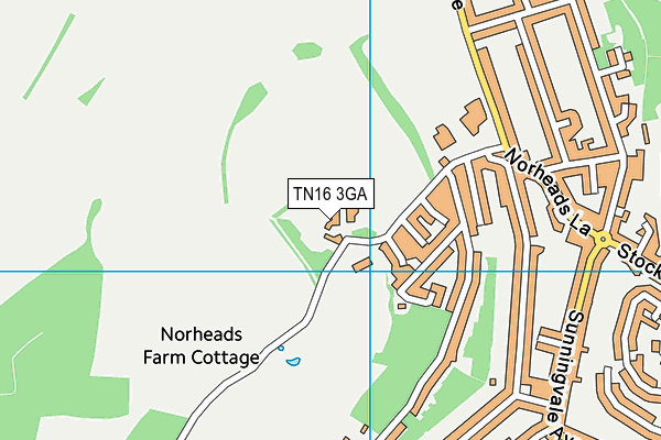 TN16 3GA map - OS VectorMap District (Ordnance Survey)