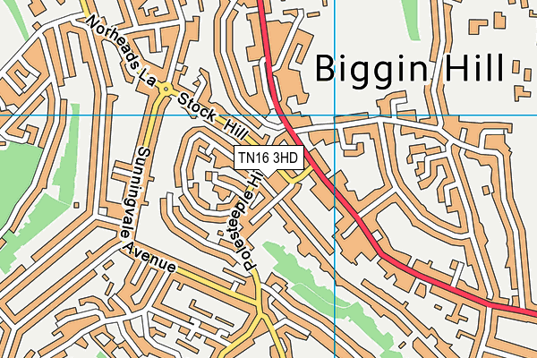 TN16 3HD map - OS VectorMap District (Ordnance Survey)