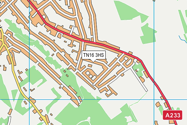 TN16 3HS map - OS VectorMap District (Ordnance Survey)