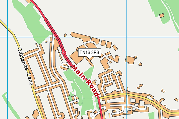 TN16 3PS map - OS VectorMap District (Ordnance Survey)