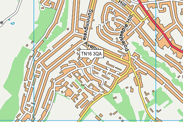 TN16 3QA map - OS VectorMap District (Ordnance Survey)