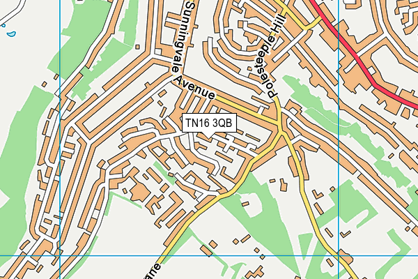TN16 3QB map - OS VectorMap District (Ordnance Survey)