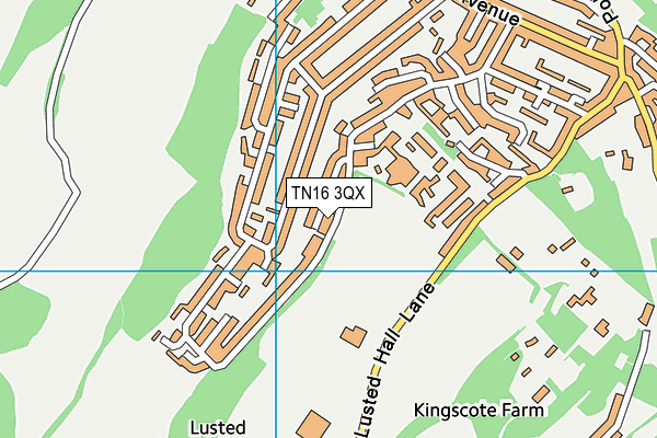TN16 3QX map - OS VectorMap District (Ordnance Survey)