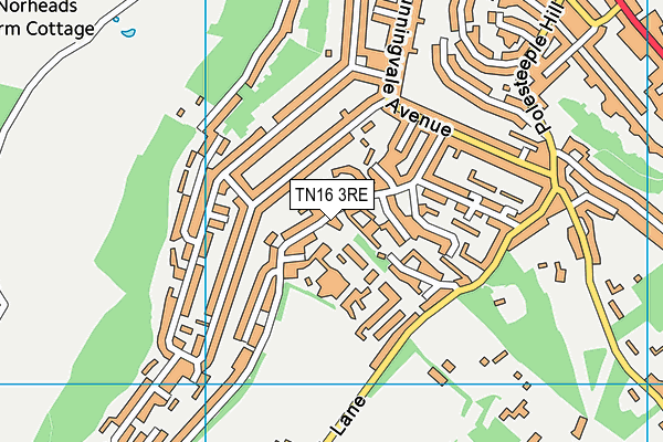 TN16 3RE map - OS VectorMap District (Ordnance Survey)